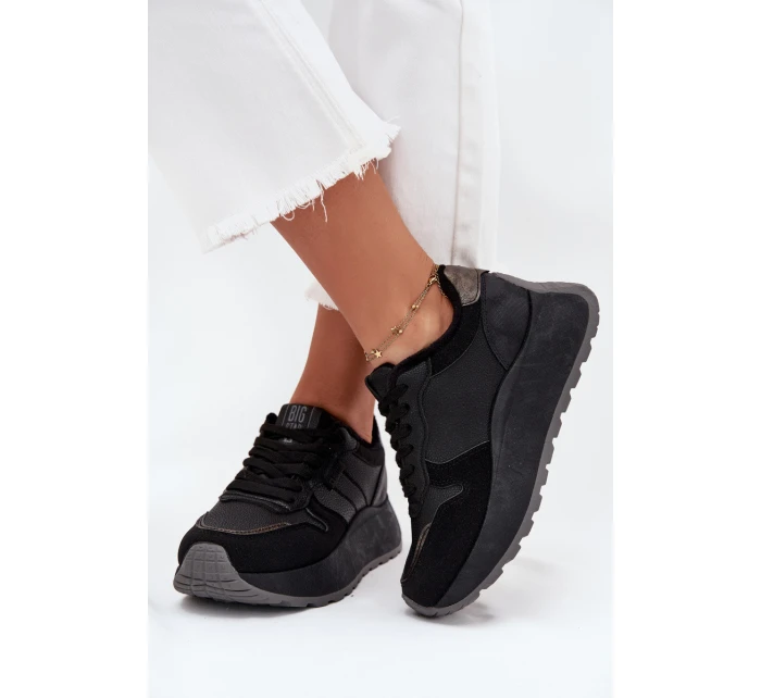 Dámské zateplené tenisky na platformě Big Star HI-POLY SYSTEM – černé