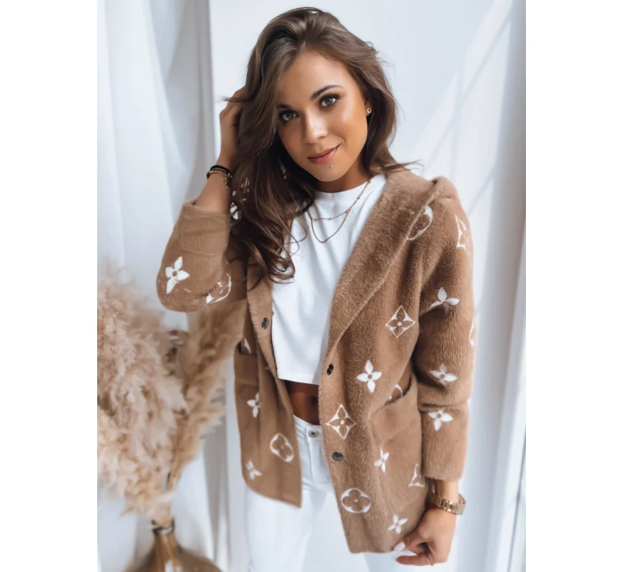 Dámská bunda z alpaky FORTY světle hnědá FashionStreet NY0601