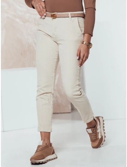 CORDFINE světle béžové dámské manšestrové kalhoty mom fit FashionStreet UY2301 CORDFINE světle béžové dámské manšestrové kalhoty mom fit FashionStreet UY2301