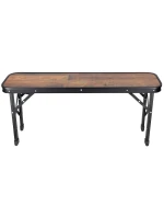 Skládací kempingový turistický stůl 90x60x70 cm a 2 lavice 87x23x39 cm Dřevo