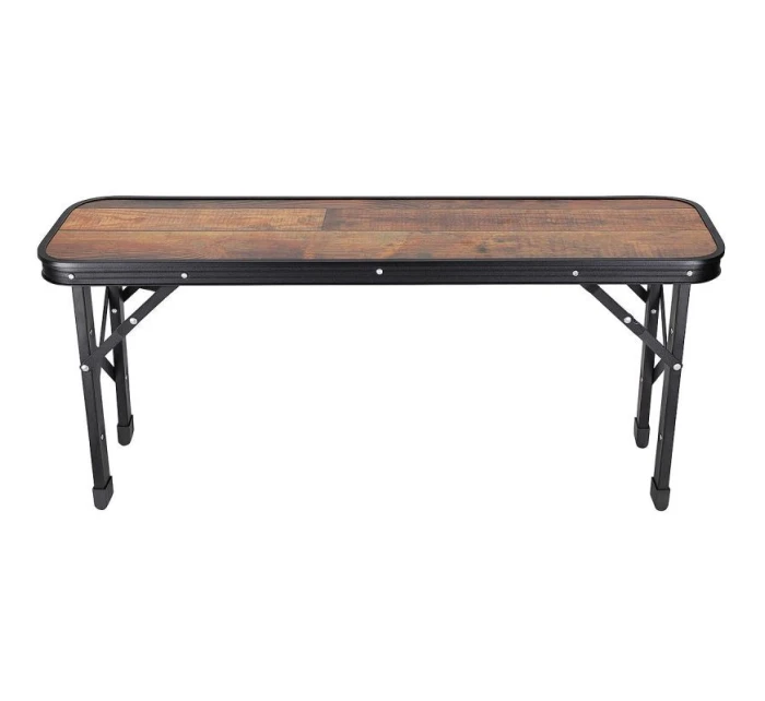 Skládací kempingový turistický stůl 90x60x70 cm a 2 lavice 87x23x39 cm Dřevo