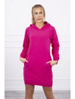 Šaty s kapucí fuchsiová