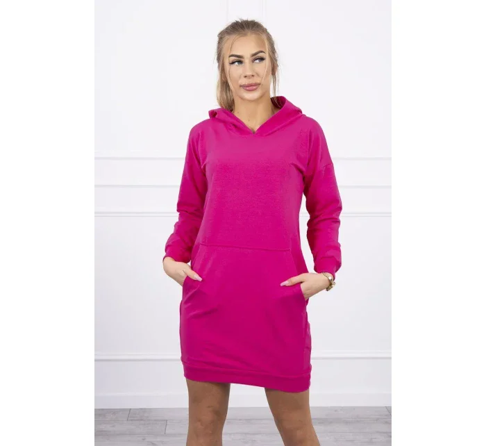Šaty s kapucí fuchsiová