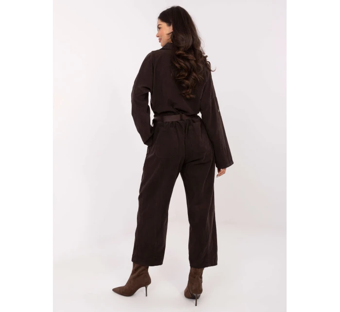 Spodnie IT SP model 21749875 ciemny brązowy - FPrice