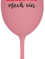 KRÁLOVNA VŠECH VÍN - růžová sklenice na víno 350 ml