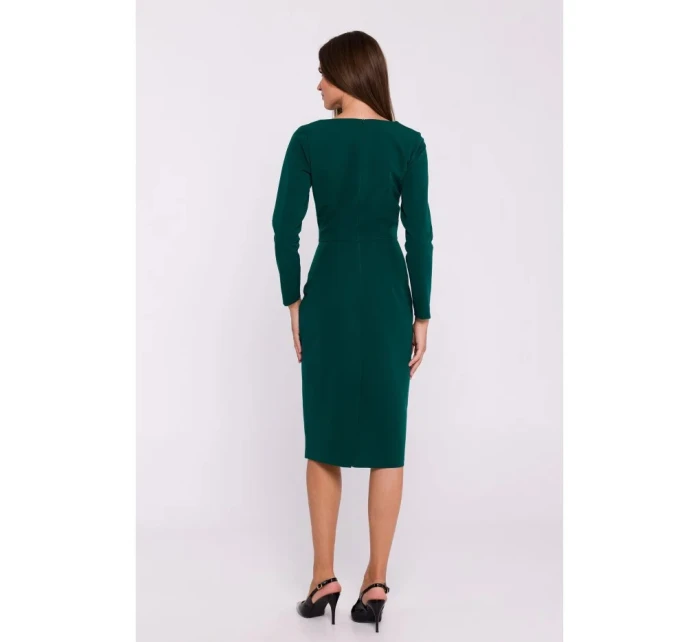 Dámské šaty S376 Tmavě zelená - Stylove Dámské šaty S376 Tmavě zelená - Stylove