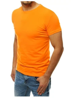 Pánské tričko bez potisku jasně oranžové FashionStreet RX4190