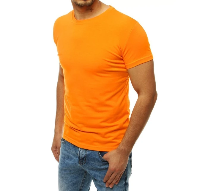 Pánské tričko bez potisku jasně oranžové FashionStreet RX4190