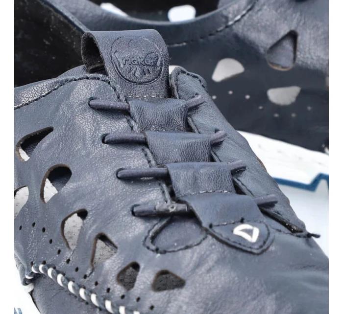 Rieker W RKR652 námořnicky modrá kožená polobotka s prolamovanou podrážkou Rieker W RKR652 námořnicky modrá kožená polobotka s prolamovanou podrážkou