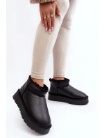 Kožené Dámské Na Platformě Černé model 21639040 - Boto
