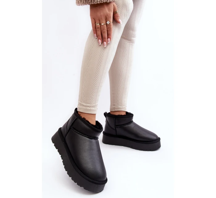 Kožené Dámské Na Platformě Černé model 21639040 - Boto