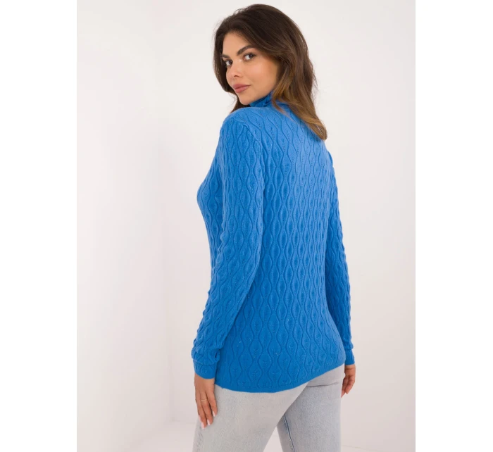 Sweter AT SW niebieski model 20493345 - FPrice Sweter AT SW niebieski model 20493345 - FPrice