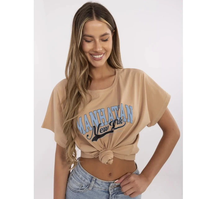 T shirt CLM TS model 21121751 camelowy - FPrice