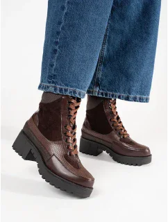 Luxusní dámské vínový kotníčkové boty Obcas