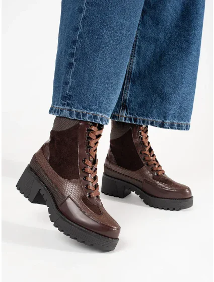 Luxusní dámské vínový kotníčkové boty Obcas Luxusní dámské vínový kotníčkové boty Obcas