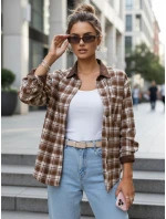 Koszula damska na w brązowa model 22030002 - FashionStreet