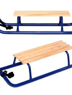 KOVOVÉ SÁNĚ PRO 2 OSOBY ZESÍLENÉ MODRÉ