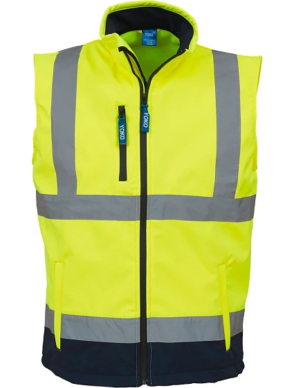 Yoko HV 006 Hi-Vis softshellová vesta 79.V006 hi vis yellow/navy Yoko HV 006 Hi-Vis softshellová vesta 79.V006 hi vis yellow/navy