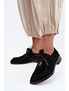 Dámské barefoot polobotky z přírodní semiše D&A CR62-3460 černé