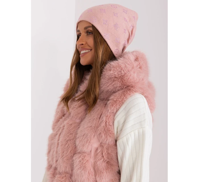 Czapka AT CZ model 18987511 różowy - FPrice Czapka AT CZ model 18987511 różowy - FPrice