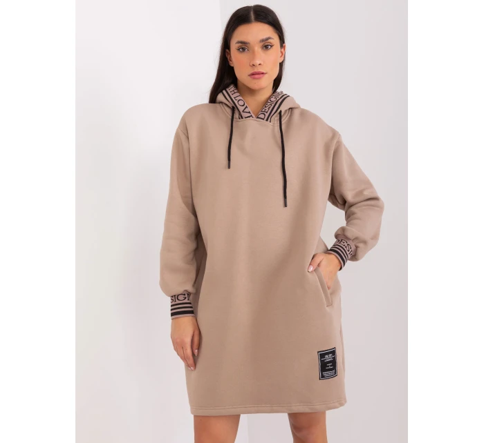 Tunika RV TU model 19077453 ciemny bezowy - FPrice Tunika RV TU model 19077453 ciemny bezowy - FPrice