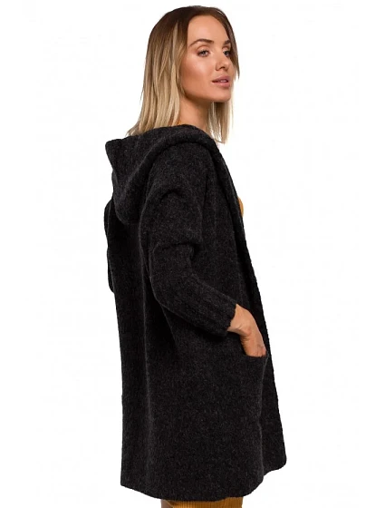 Pletený svetr s kapucí barva model 15106857 - Moe Pletený svetr s kapucí barva model 15106857 - Moe