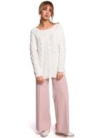 Svetr s výstřihem Bateau M511 šedý - Moe