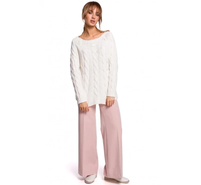 Svetr s výstřihem Bateau M511 šedý - Moe