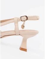 Výborné dámské lodičky Jasnobeżowy na širokém podpatku Výborné dámské lodičky Jasnobeżowy na širokém podpatku