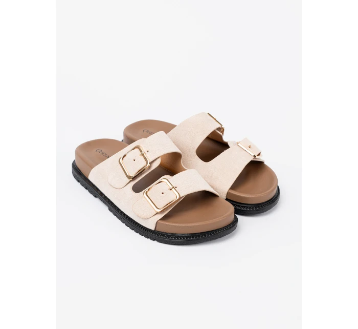 Trendy dámské Jasnobeżowy nazouváky platforma Trendy dámské Jasnobeżowy nazouváky platforma