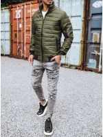 Pánská přechodná prošívaná zelená bunda FashionStreet TX3408z Pánská přechodná prošívaná zelená bunda FashionStreet TX3408z