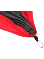 CESTOVNÍ HOUPACÍ SÍŤ PRO 2 OSOBY 270X140CM ČERNÁ A ČERVENÁ CESTOVNÍ HOUPACÍ SÍŤ PRO 2 OSOBY 270X140CM ČERNÁ A ČERVENÁ