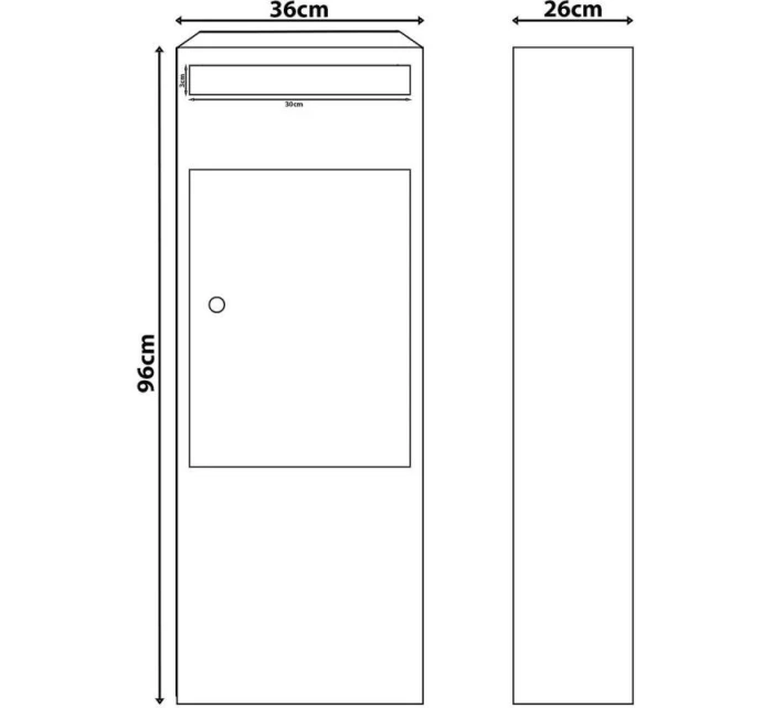KURÝRNÍ BOX STOJÍCÍ 34X22X96CM 1068725