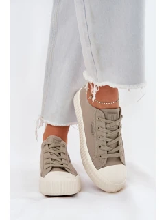 Dámské Textilní Tenisky Na Platformě Big Star RR274779 Šedé