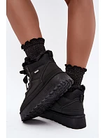 Dámské zimní boty na šněrování s kožíškem Big Star model 22539767 Černé - Big Star Shoes Dámské zimní boty na šněrování s kožíškem Big Star model 22539767 Černé - Big Star Shoes