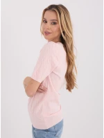 Sweter PM SW B model 21821429 jasny różowy - FPrice Sweter PM SW B model 21821429 jasny różowy - FPrice