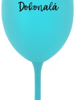 PANÍ DOKONALÁ - tyrkysová sklenice na víno 350 ml