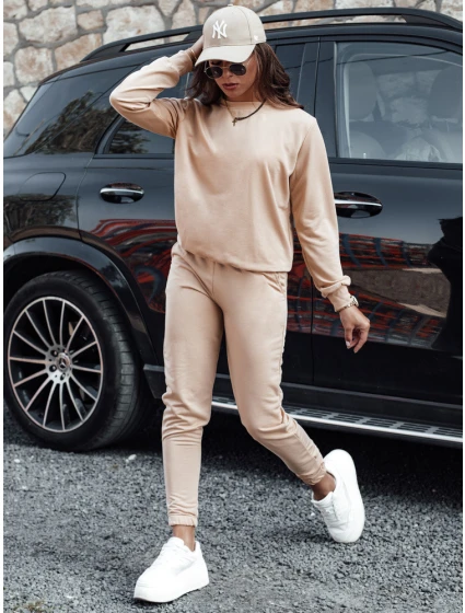 MILIAN tmavě béžová dámská tepláková souprava Dstreet model 21980523 - FashionStreet
