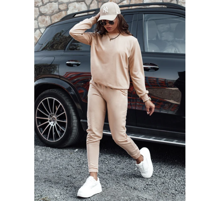 MILIAN tmavě béžová dámská tepláková souprava Dstreet model 21980523 - FashionStreet