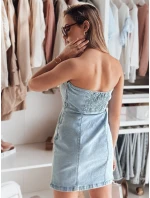 Džínové trubicové mini šaty NETUBA modré FashionStreet EY2591