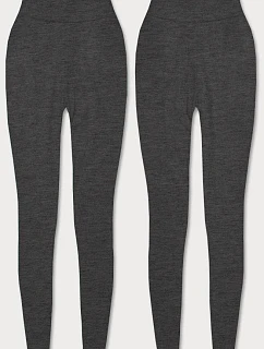 Tmavě šedé hrubší bavlněné legíny model 18406777 - J.STYLE