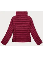 Prošívaná dámská bunda ve vínové bordó barvě se stojáčkem model 20973818 - J.STYLE