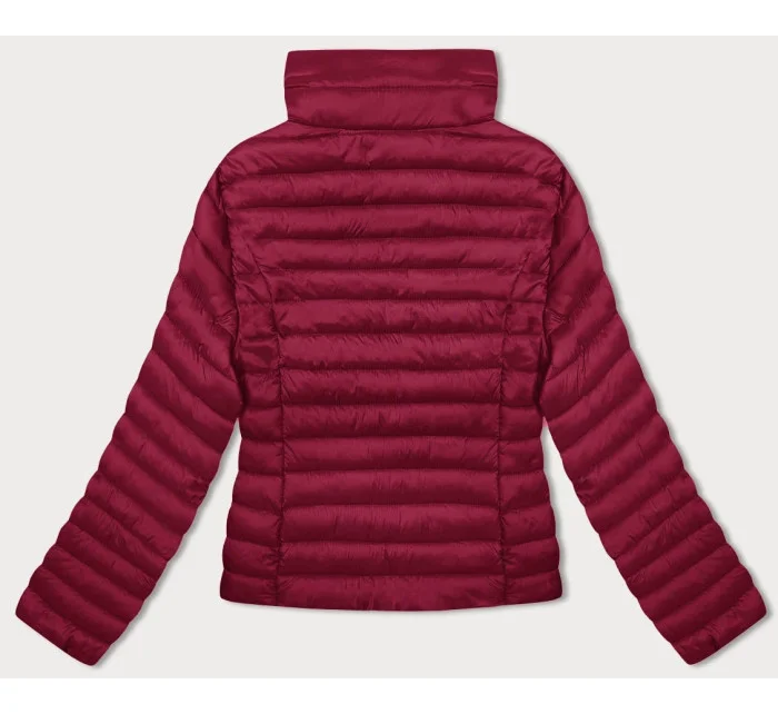 Prošívaná dámská bunda ve vínové bordó barvě se stojáčkem model 20973818 - J.STYLE