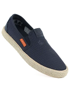 Pánské slip-on polobotky Bugatti TT153055 tmavě modré espadrilky