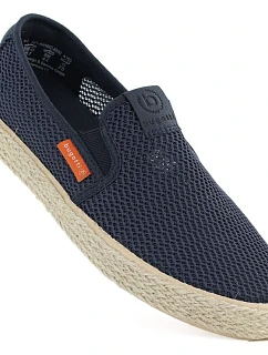 Pánské slip-on polobotky Bugatti TT153055 tmavě modré espadrilky