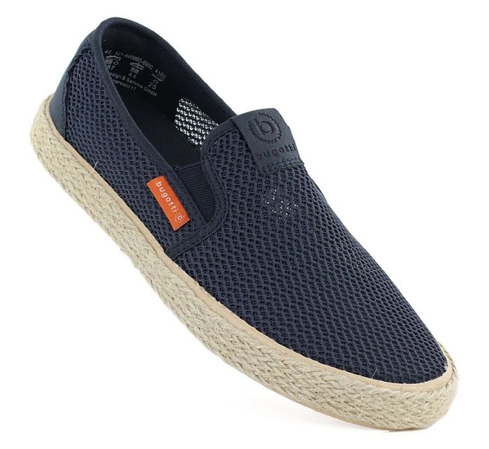 Pánské slip-on polobotky Bugatti TT153055 tmavě modré espadrilky Pánské slip-on polobotky Bugatti TT153055 tmavě modré espadrilky