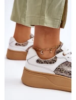 Dámská pohodlná sportovní obuv GOE LL2N4052 Bílo-béžová Dámská pohodlná sportovní obuv GOE LL2N4052 Bílo-béžová