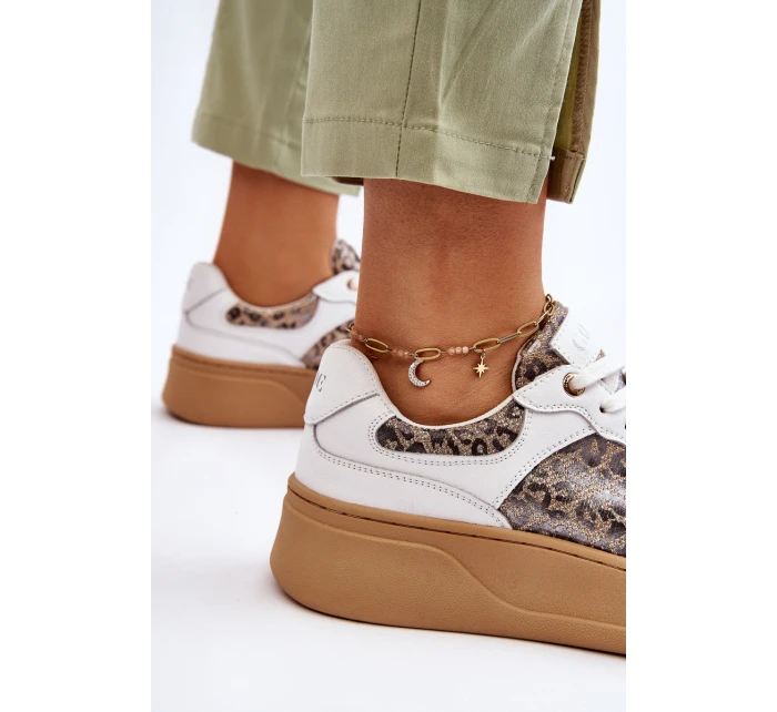 Dámská pohodlná sportovní obuv GOE LL2N4052 Bílo-béžová Dámská pohodlná sportovní obuv GOE LL2N4052 Bílo-béžová