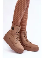Botky Na Masivní Platformě Bežové model 21634150 - VINCEZA
