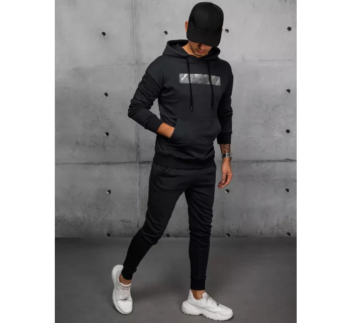 FashionStreet černá pánská tepláková souprava AX0694 FashionStreet černá pánská tepláková souprava AX0694